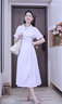 艾珠兒（Aizhuer）2025新款法式溫柔紫色短袖襯衫連衣裙子女夏季小個(gè)子氣質(zhì)收腰長裙 【紫色】 L 建議100-115斤 曬單實(shí)拍圖