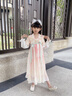 安妮優(yōu)兒（Anneyol）漢服女童春季2025新款兒童古裝公主裙女孩古風(fēng)超仙國風(fēng)唐裝連衣裙 粉色 140 曬單實(shí)拍圖