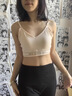 已朵少女運(yùn)動內(nèi)衣女大童初中生小學(xué)生發(fā)育期小胸聚攏固定杯抹胸裹胸衣 淺紫 L 建議【100斤-130斤】 曬單實拍圖