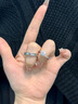 DRIG鉆戒指女求婚結婚一克拉莫桑鉆純銀送女友老婆生日禮物七夕情人節 主鉆1克拉 (80％客戶(hù)的選擇) 活口可調節(求婚鉆戒) 曬單實(shí)拍圖