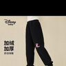 迪士尼（DISNEY）童裝兒童男女童加絨加厚長(zhǎng)褲針織運(yùn)動(dòng)束腳褲子23冬DB341ME18黑130 曬單實(shí)拍圖