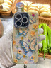 鹿途者 DEERWALKins藍(lán)光水鉆蝴蝶適用蘋(píng)果15pro max手機(jī)殼iphone13腕帶鏈條11新款12高級(jí)感小眾14promax網(wǎng)紅保護(hù)套 藍(lán)光水鉆蝴蝶+手鏈 iPhone 14 Pro 曬單實(shí)拍圖