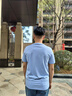 金利來【5A抗菌】2025春夏新款短袖T恤男裝紫羅蘭棉質(zhì)經(jīng)典涼感圓領(lǐng)上衣 淺藍(lán)-15 L 175/92A 推薦130-140斤 曬單實(shí)拍圖