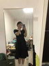 FSHE時(shí)尚洋氣休閑連衣裙夏2025新款淑女氣質(zhì)收腰顯瘦流行A字過(guò)膝長(cháng)裙 黑色[優(yōu)質(zhì)版] L _106-125斤 曬單實(shí)拍圖