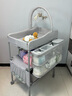 史威比（Sweeby）尿布臺(tái)嬰兒護(hù)理臺(tái)新生兒按摩撫觸臺(tái)可折疊寶寶換尿布洗澡臺(tái) 星云灰丨水盆+垃圾桶+玩具+2儲(chǔ)籃 曬單實(shí)拍圖