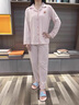 貓人（MiiOW）純棉睡衣女士2025年新款100%全棉秋冬季家居服可外穿大碼長(cháng)袖套裝 蜜粉色【100%新疆棉親膚柔軟】 M 【推薦155-160c80-95斤】 曬單實(shí)拍圖