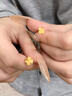 中國黃金（CHINA GOLD）黃金耳釘女款足金幸運四葉草耳飾品花朵情人節生日禮物送女友老婆 【今/次日達】幸運四葉草耳釘 約0.8g 曬單實(shí)拍圖