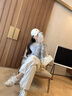 卡米高7cm內(nèi)增高德訓鞋女2025新款厚底銀色運動鞋蕾絲珍珠休閑阿甘鞋子 銀色內(nèi)增高7cm 38 (240mm) 曬單實拍圖