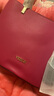 威栩生（VIZEUS）真皮女包單肩斜挎包 歐美潮流時(shí)尚手提包頭層牛皮休閑女士包包 玫紅色大款-5A 曬單實(shí)拍圖