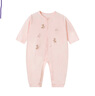 衣拉拉2025春夏嬰兒空調(diào)服哈衣0-1歲女童連體衣長(zhǎng)袖薄款寶寶純棉爬服潮 萌兔樂(lè)園(閉)(冰川果粉) 80cm 曬單實(shí)拍圖