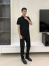 SHANSHAN短袖t恤男夏季2025新款POLO領(lǐng)彈力打底衫男士商務(wù)休閑衣服 曬單實(shí)拍圖