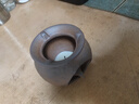 陶迷粗陶烤茶器復古陶瓷蠟燭加溫茶葉增香家用小型烘培爐功夫茶具 石紋溫茶灶臺+粗陶炒茶盤 曬單實拍圖