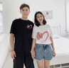 啄木鳥(niǎo)（TUCANO）一裙一衣情侶裝t恤男女款2025新款?lèi)?ài)心女裝夏季連衣裙T恤套裝 【小眾愛(ài)心】女白色連衣裙+男白 2XL M 女款M+男款XXL 曬單實(shí)拍圖