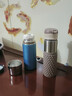 比得堡鈦合金高檔保溫杯鈦杯男女士茶水分離杯燜泡茶新款合金送禮水杯子 冰花藍 450ml 【抑菌保溫】禮盒裝 曬單實拍圖