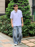 卡賓（CABBEEN）【舒適涼感】男裝 藝術(shù)建筑發(fā)泡肌理印花T恤2025夏季新款短袖 米白色12 L /175/50 曬單實(shí)拍圖