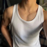貓人miiow背心男純棉美式粗螺紋背心夏季跨欄打底衫運(yùn)動(dòng)健身背心修身二股筋 白色+黑色  2XL 180 【適合140-150斤】 曬單實(shí)拍圖