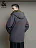 杰克·瓊斯（JACK&JONES）25年男裝DALI聯(lián)名款?yuàn)A克男士春秋款休閑寬松連帽風(fēng)衣外套中長(zhǎng)款 黑砂色E44 常規(guī) S 曬單實(shí)拍圖