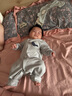 乖奇熊寶寶連體衣秋冬純棉新生兒衣服家居服睡衣嬰兒哈衣爬服春裝 白色/彩虹飛機 73cm 曬單實(shí)拍圖