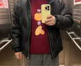 GXG男裝 蛋白pu皮面包服男立領(lǐng)羽絨服 23冬 墨綠色 165/S 曬單實(shí)拍圖