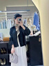 DALEY MODE法式白色半身裙子女夏2025新款開春穿搭今年流行疊穿a字蕾絲長(zhǎng)裙 【白色】 S 40/45kg 曬單實(shí)拍圖