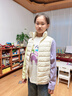 左西女童羽絨馬甲冬裝保暖2025新款兒童洋氣輕薄校服神器內膽背心 藍色 160 cm 曬單實(shí)拍圖