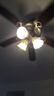 TCL美式風(fēng)扇燈餐廳復(fù)古臥室家用客廳歐式電風(fēng)扇吊燈多頭吊扇燈 木葉42寸-變頻6檔-暖光-雙控 曬單實拍圖