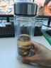 京東京造雙層加厚玻璃杯 無鉛高硼硅帶茶隔水杯304茶隔泡茶杯男士360mL 曬單實拍圖