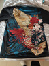三省六部【團花錦鯉】 夏季重磅刺繡中國風(fēng)錦鯉男士短袖圓領(lǐng)T恤新中式國潮 黑色 L 曬單實(shí)拍圖