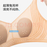 貓人（MiiOW）女士?jī)?nèi)衣文胸女夏季薄款無(wú)痕聚攏胸罩無(wú)鋼圈文胸防下垂冰絲兔耳杯 云褐 L (建議胸圍36/80ABC） 曬單實(shí)拍圖