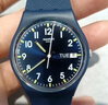斯沃琪（Swatch）瑞士手表 紳士藍2.0 雙日歷中秋禮物石英男女腕表考試表 SO28N702 曬單實拍圖