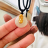 中國(guó)黃金貔貅黃金項(xiàng)鏈女2025新款和田玉足金吊墜七夕情人節(jié)禮物送女友生日 足金貔貅和田玉平安扣項(xiàng)鏈-J速達(dá) 曬單實(shí)拍圖