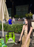 閃動(dòng)少女（SHANDONGSHAONV）蝴蝶扎染吊帶連衣裙包臀裙a字抹胸短裙子長(cháng)裙韓版 杏色-短款 【品牌女裝】 2XL 曬單實(shí)拍圖