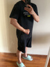 真維斯長袖t恤男春秋季潮牌寬松純色休閑內(nèi)搭打底衫圓領(lǐng)印花純棉上衣男 BT011黑色 XL (135-150斤) 曬單實拍圖