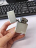 ZIPPO之寶煤油防風(fēng)打火機鍍銀精雕黑冰咬邊手雕送男友刻字生日禮物七夕 銀色咬邊雕花-禮盒套裝 曬單實(shí)拍圖