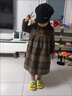 緣妕凌童裝2024冬裝女童連衣裙套裝洋氣加絨上衣復(fù)古毛呢背心裙 呢子連衣裙配 80 曬單實(shí)拍圖