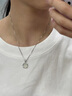中國黃金（CHINA GOLD）S925銀項(xiàng)鏈女款日常百搭白玉髓吊墜節(jié)日生日禮物送女友愛人 白玉髓項(xiàng)鏈 曬單實(shí)拍圖