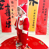 迪士尼（Disney）新年嬰兒衣服秋冬款加絨加厚新生兒寶寶夾棉連體衣嬰兒冬季爬服 2369紅色 單件衣服 66cm 建議3-6個(gè)月12-14斤 曬單實(shí)拍圖