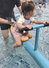 lemonkid兒童泳衣分體夏男女童游泳衣寶寶連體防曬泳裝 奶昔粉分體100 曬單實(shí)拍圖