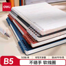 得力（deli）B5不硌手活頁(yè)本線圈本筆記本本子透明橫線可開合初高中作業(yè)本HB550 曬單實(shí)拍圖