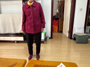 俞兆林中老年人春秋裝女奶奶毛呢外套老人衣服媽媽裝上衣老太太服裝 酒紅色+褲子 L 建議90-105斤 曬單實(shí)拍圖