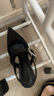 CHARLES&KEITH25秋季新品亮鉆方扣尖頭粗跟涼鞋單鞋CK1-61720231 黑色紋理BLACK TEXTURED 36 （230） 曬單實(shí)拍圖