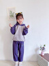 G.DUCKKIDS女童套裝春秋2024新款小女孩寶寶洋氣時髦秋裝加絨兒童運動服秋季 紫色 140cm 曬單實拍圖