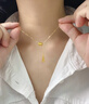 智玉云祥999足金一體項(xiàng)鏈黃金小蠻腰吊墜女細(xì)款鎖骨鏈時(shí)尚套鏈埃菲爾鐵塔 附送證書 曬單實(shí)拍圖