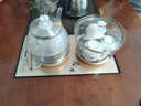 益茶福全自動上水電熱水壺底部上水嵌入式茶臺功夫茶燒水壺飲水燒水一體機抽水玻璃煮茶壺保溫泡茶壺 SQ-008金色玻璃套裝 1L 曬單實拍圖