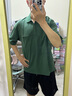 馬登工裝美式復古輕奢男士polo衫夏季短袖重磅寬松學院風翻領半袖t恤 綠色 [山野綠]oversize M 曬單實拍圖