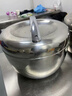 柏尼森大容量不銹鋼保溫飯盒飯碗帶蓋飯缸蘋(píng)果便當盒手提飯桶提鍋 6L【適合5-6飯菜】 曬單實(shí)拍圖