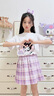 G.DUCK KIDS小黃鴨童裝庫洛米套裝夏季新款兒童衣服女卡通洋氣短袖兩件套夏裝 紫色套裝 160 建議13~14歲（150-160cm） 曬單實拍圖
