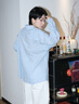 LEMANISM襯衫男潮牌涼感臘腸狗格子襯衫外套長(zhǎng)袖情侶款寬松襯衣女 曬單實(shí)拍圖