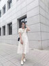 意爾康王子小香風單鞋女2025一腳蹬軟底春季新款百搭溫柔仙女晚風配裙豆豆鞋 米白色38 曬單實拍圖