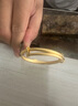 中國黃金（CHINA GOLD）金手鐲嬰兒黃金手鐲兒童蛇年寶寶金飾推拉金鐲子一對滿月周歲禮物 蛇寶手鐲一只 約5.96g 曬單實拍圖